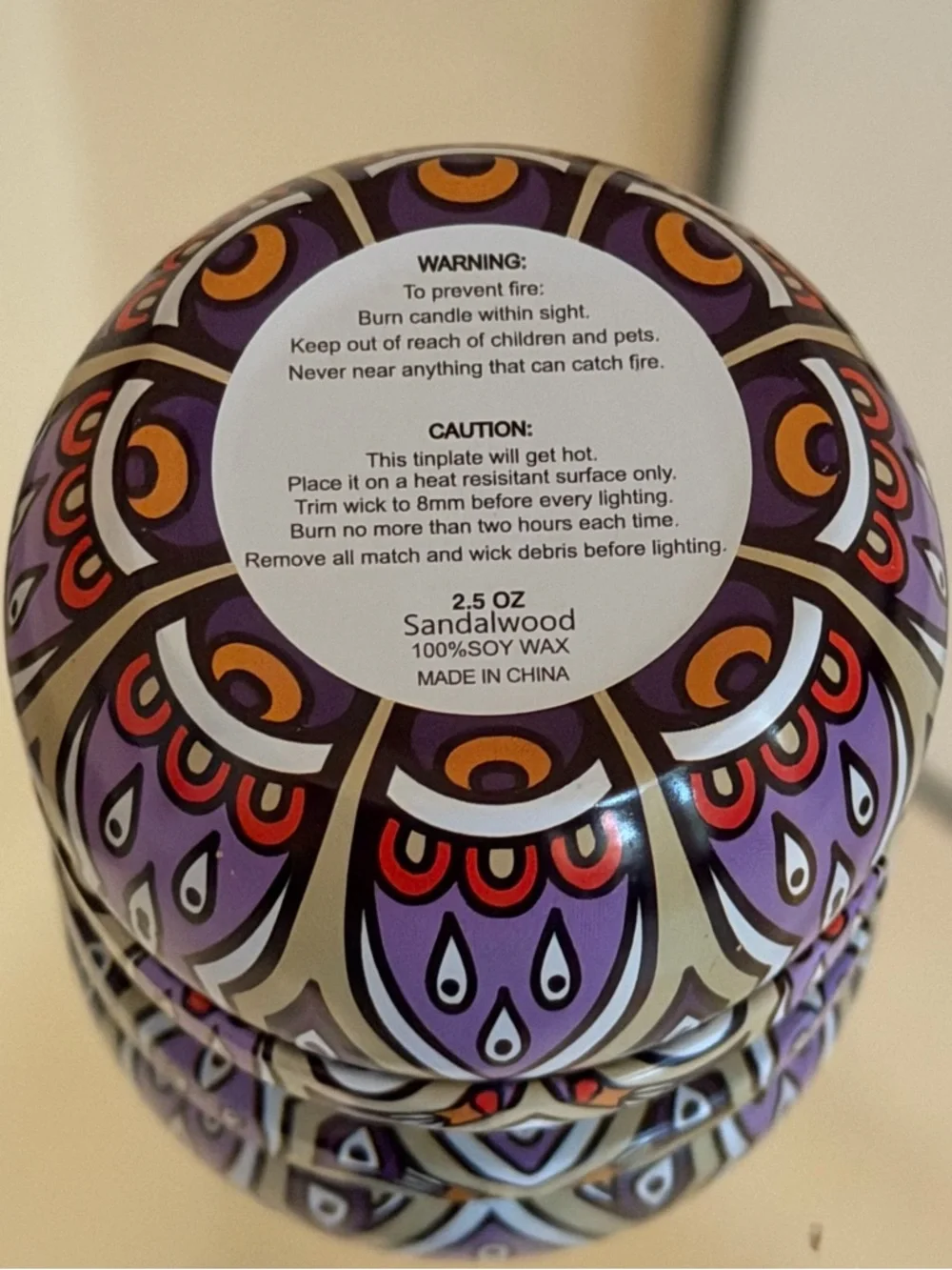 Choice of TWO 2.5 oz 100% Soy Wax scented candles & Keepsake Tin